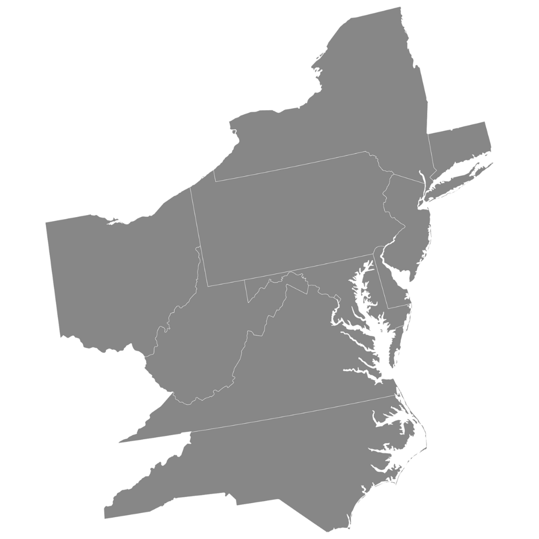 Eastern US map